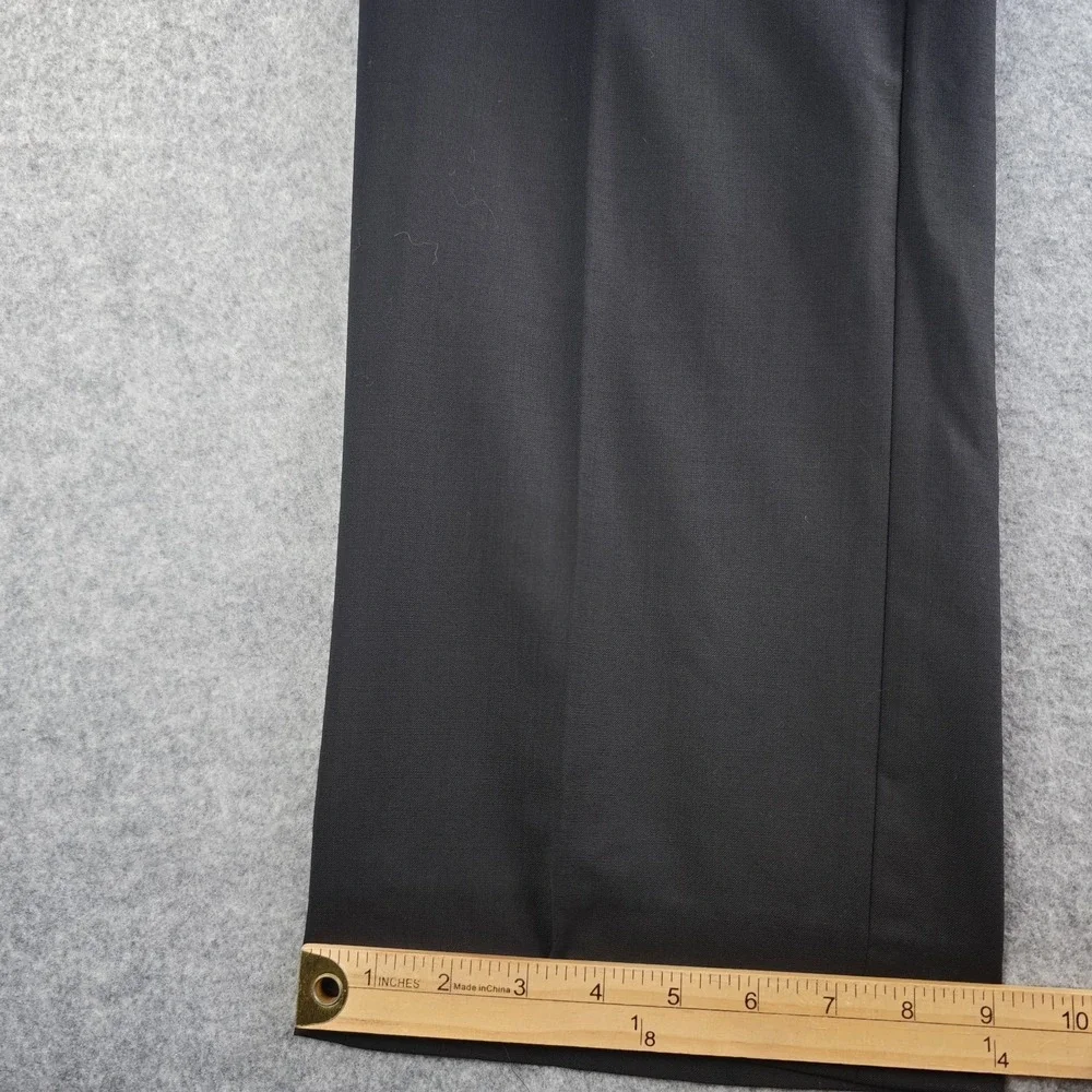 Banana Republic Dress Pants Mens 34x34 Black Wool Blend Stretch Flat Front